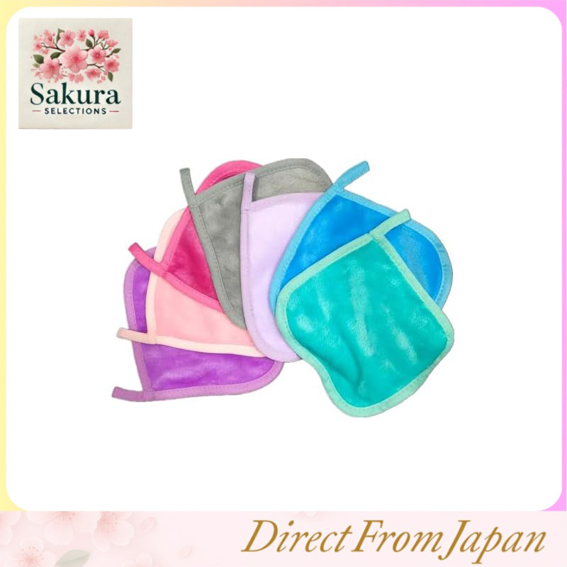 Conjunto de 7 Toalhas de Limpeza Facial Coloridas em Fibra Ultrafina para Remoção de Maquiagem, 15x15cm, com Gancho para Secagem