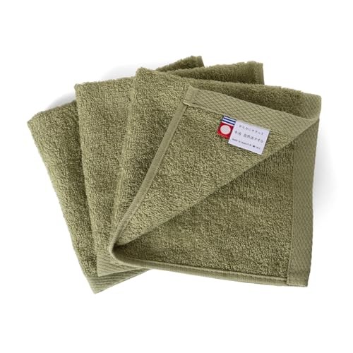 Oruta Imabari Hand Towels (Set of 3) Natural Fiber Towels for Face Wiping and Washing, Made in Japan, Thin, Quick-Drying