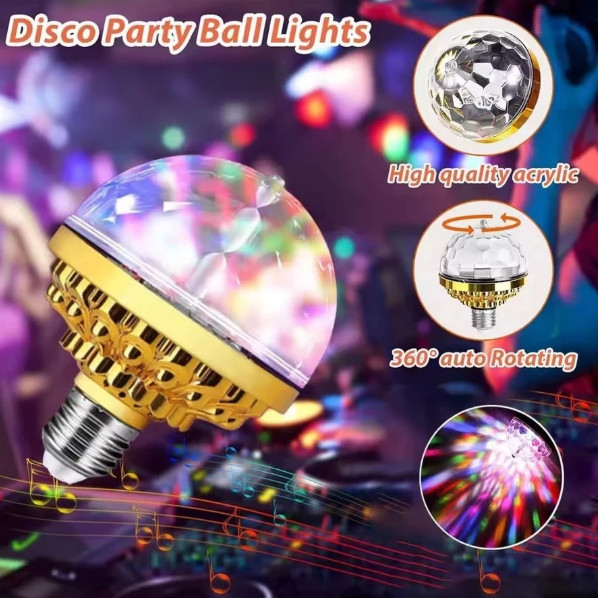 Lâmpada LED Giratória Colorida  Disco Light  Articulação de Ambiente Perfecta para Festas e Palcos