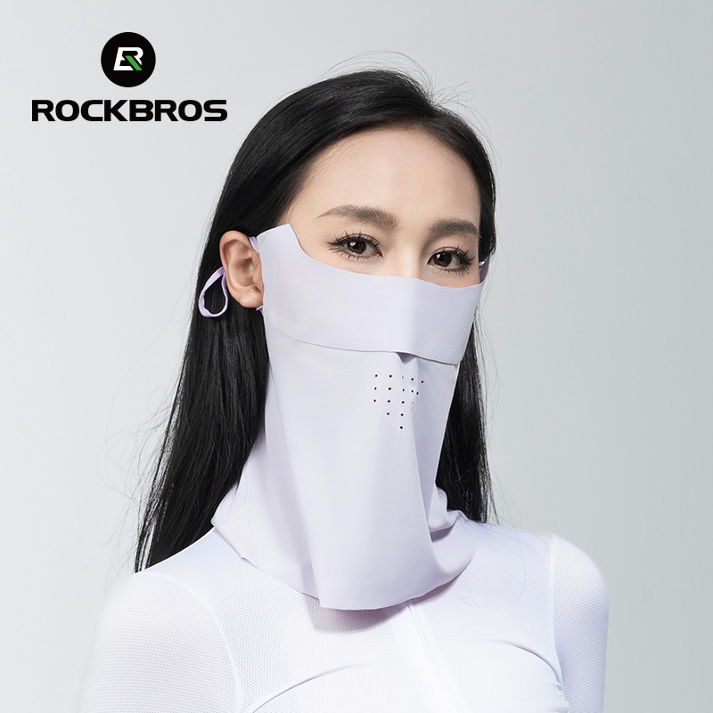 Protetor Solar ROCKBROS Máscara Facial Longa Cool Lightweight Quick Drying Anti-UV Confortável Exterior Equipamentos Esportivos Para Bicicletas Vestuário