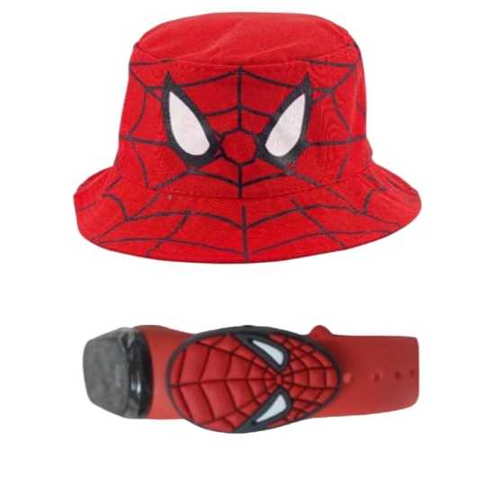 Chapéu boné e relógio digital a prova d agua infantil do homem aranha . Super kit para seu filho ,novidade lançamento