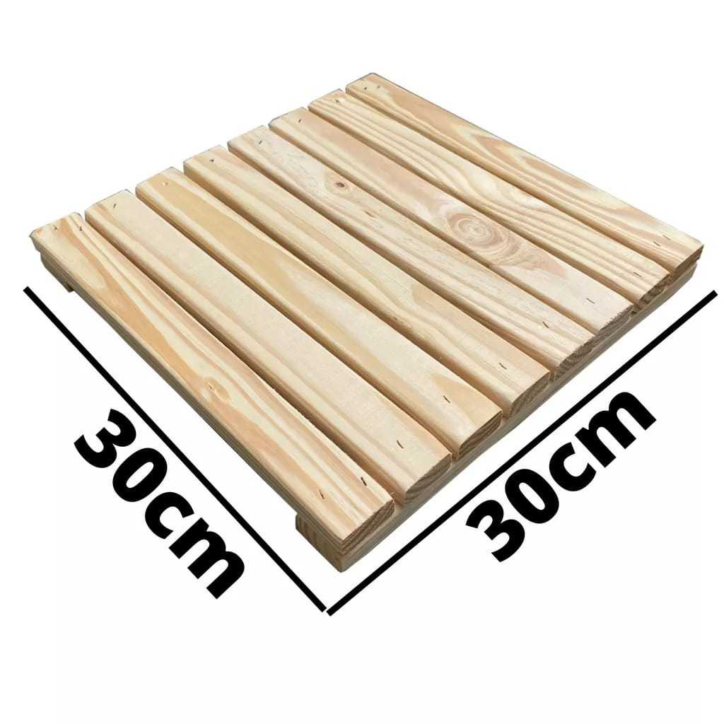 deck de madeira modular 30x30 palete Estrado  pinus