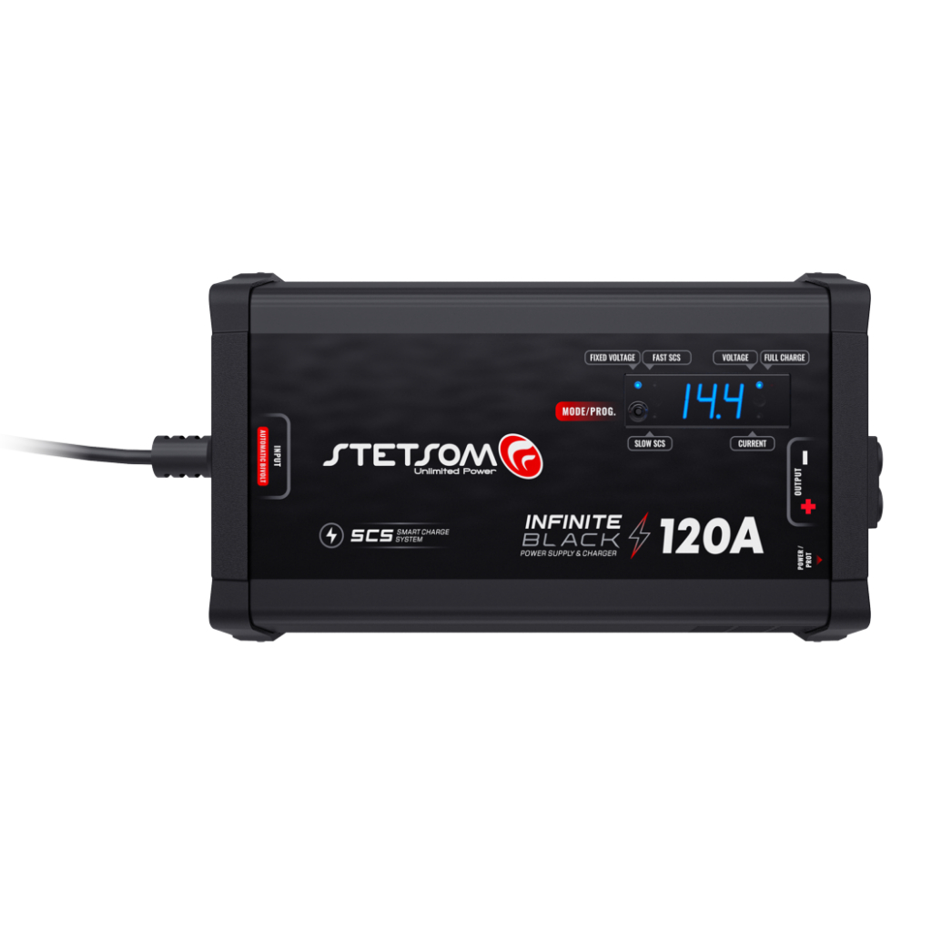 Fonte Automotiva Stetsom Infinite Black 120A Bivolt Carregador Digital 12V Alta Potência