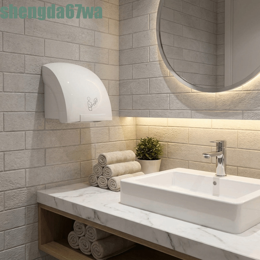 Secador De Mãos Com Sensor Sem Toque SHENGDA , 1200W 1800W 2000W Multi Power Hot Cold Air Hand Dryer , Para Eua/Ue/Reino