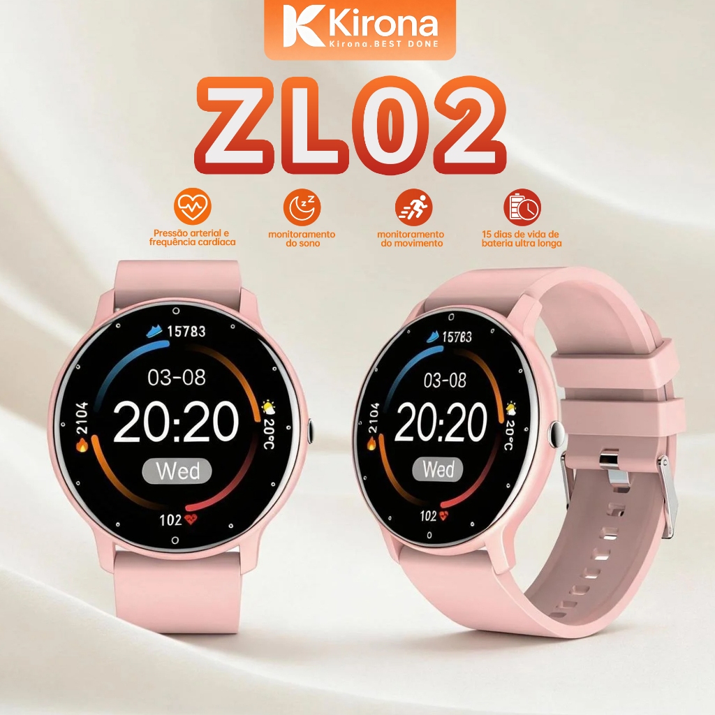 ZL02 Relógio Inteligente Smartwatch Relogio Relógio Smartwatch Feminino à Prova d'Água Frete Grátis