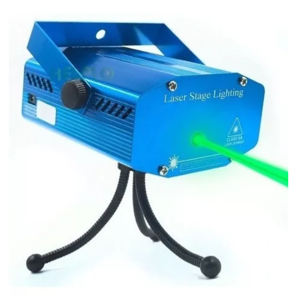 Mini Laser Stage Lighting Projetor Raio Holografico Dj Festa Balada Luzes 110/220v