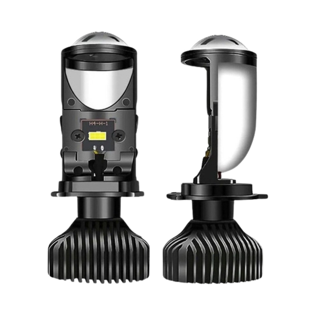 Kit Lâmpada H4 Ultra Led Laser Mini Projetor Canhão Tiger