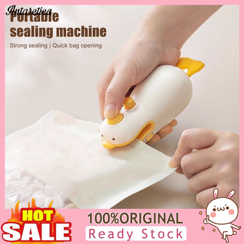 Magnetic Sealing Machine Portable Food Sealer Mini Heat for Kitchen – Cute Cartoon Design Strong Magnet Reusable Bag f