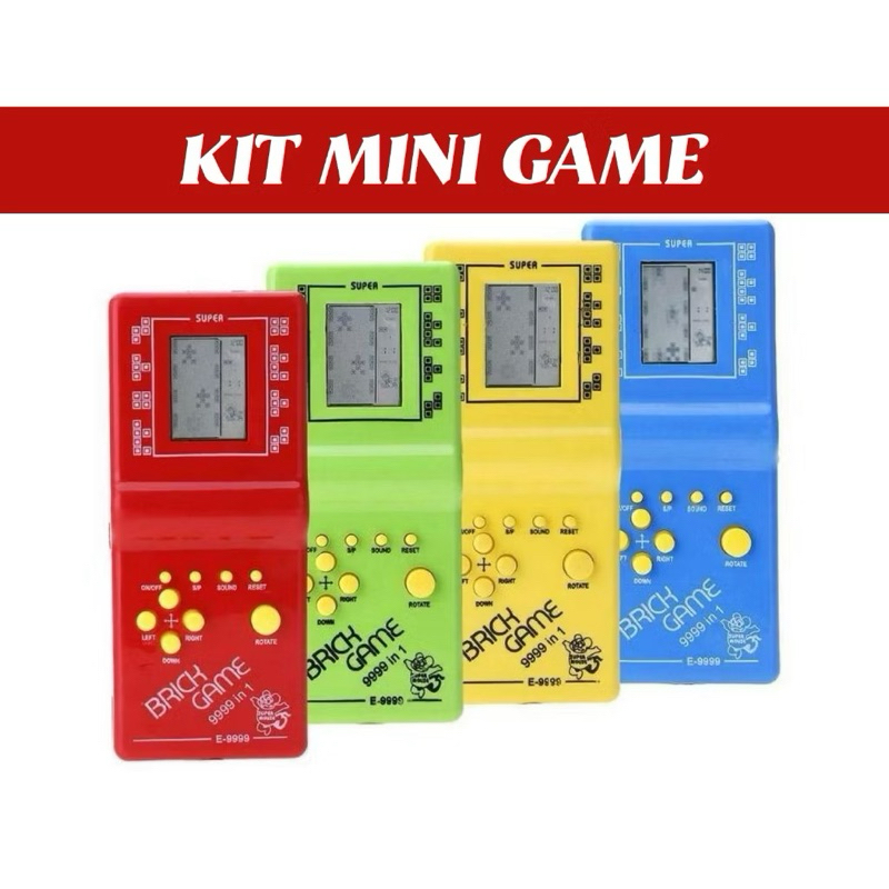 Kit 50 Vídeo Game Portatil - Mini Game Retrô Cores Aleatórias Sortidas