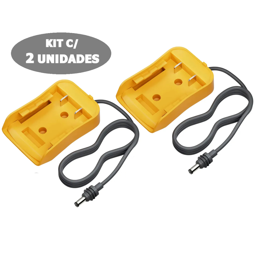 Kit C/ 2 Adaptador Bateria Dwalt 18v / 20v Para Starlink Mini
