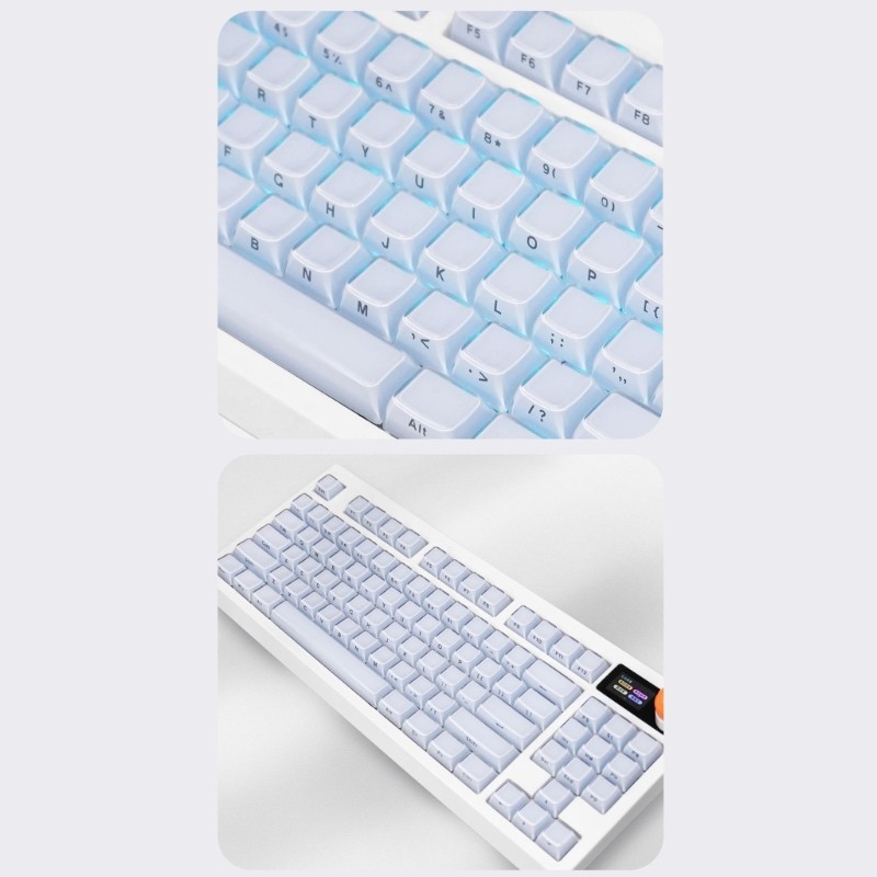 STE PC OEM Profile Keycap Kit Para Teclados Mecânicos 113 Teclas Impressão Lateral Passagem Luz E T Diár