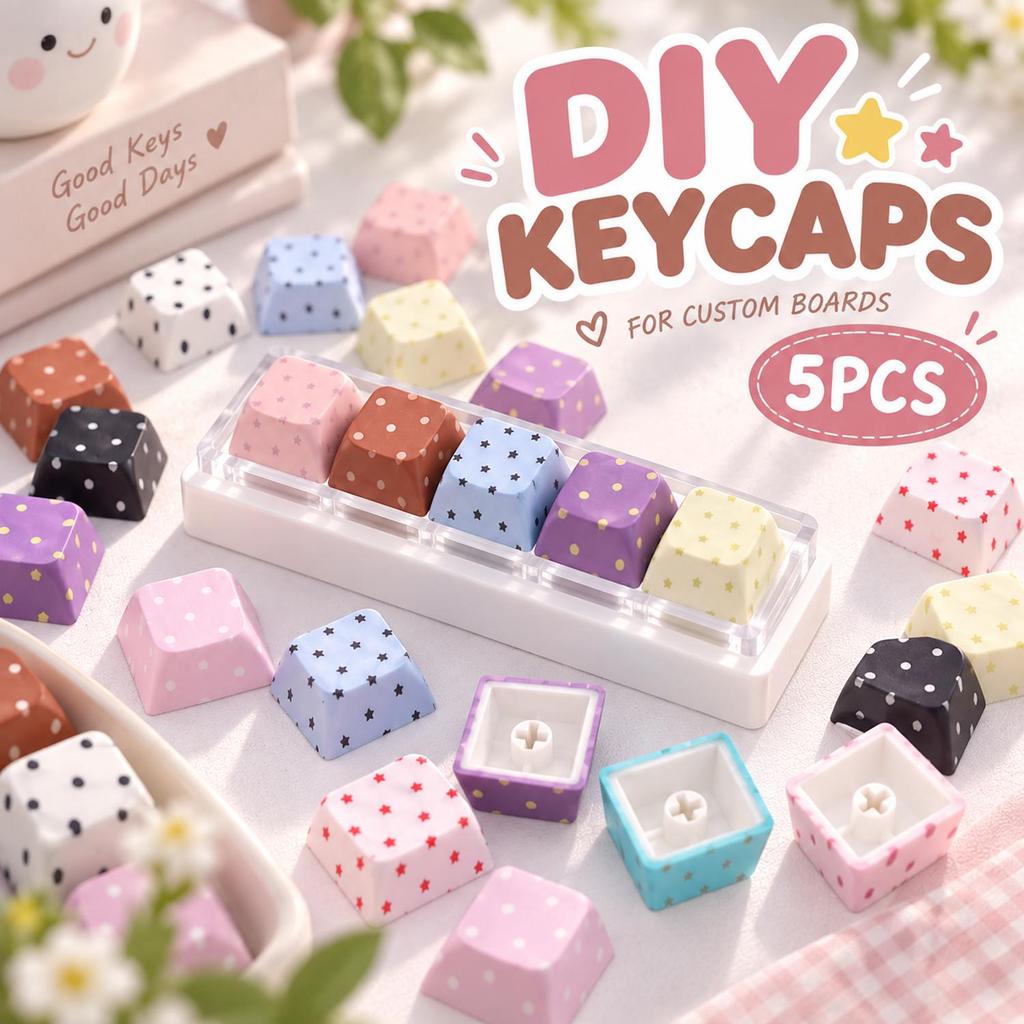 Keycap PBT De Superfície Fosca Resistente-Kits DIY De Teclado Mecânico De Escritório Pontilhado Doce OEM-Profile Swap MX