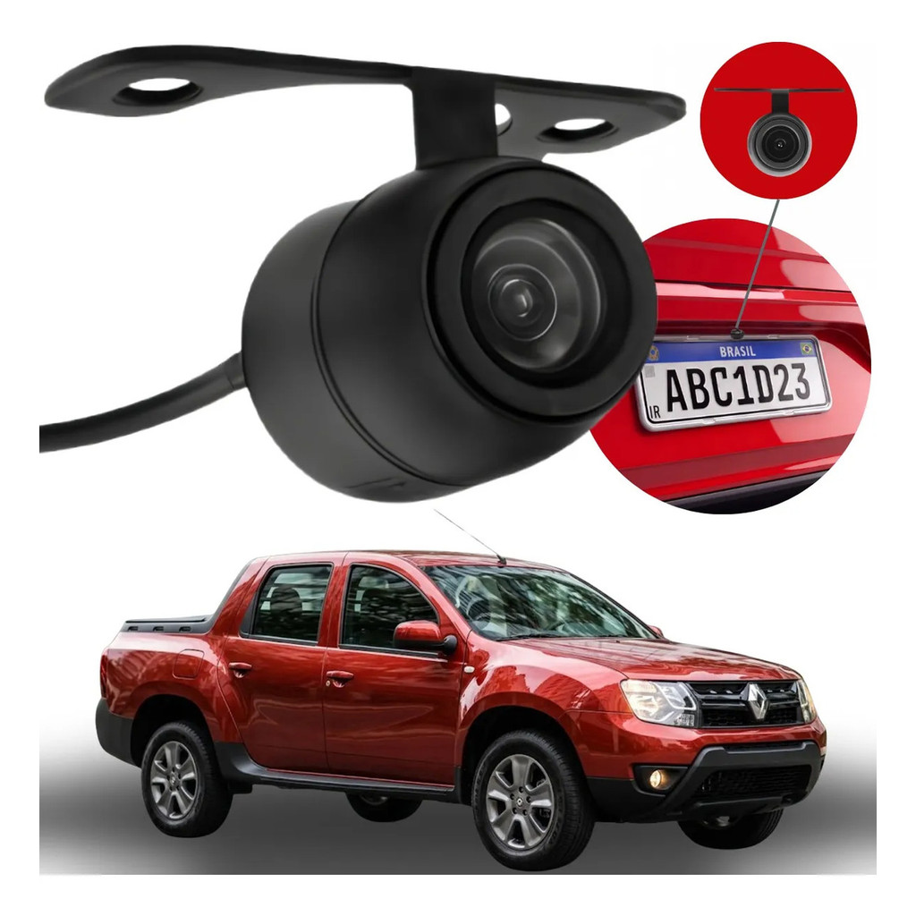 Câmera De Ré Smart Vision Hd Renault Duster Oroch 2015 2016 2017 2018 2019 2020 2021