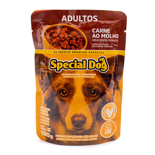 Ração Special Dog Sachê  Adulto Carne Ao Molho - 100g