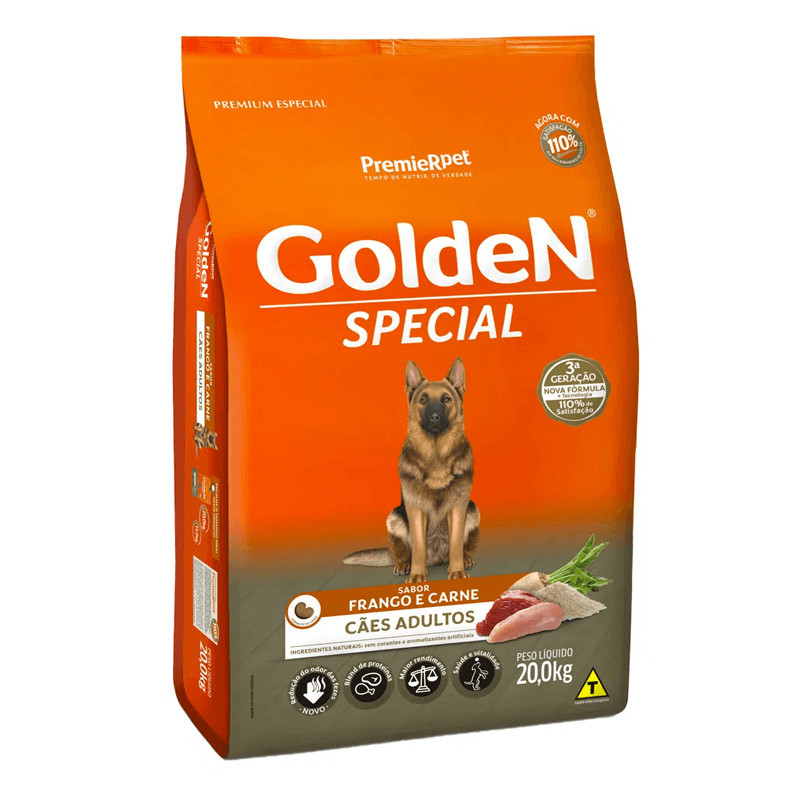 Ração Golden Special para Cães Adultos Sabor Frango e Carne 20kg