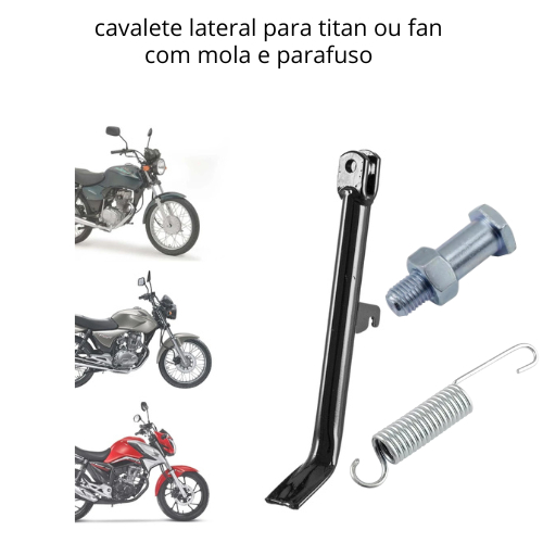 CAVALETE LATERAL TITAN/FAN/START COM MOLA E PARAFUSO