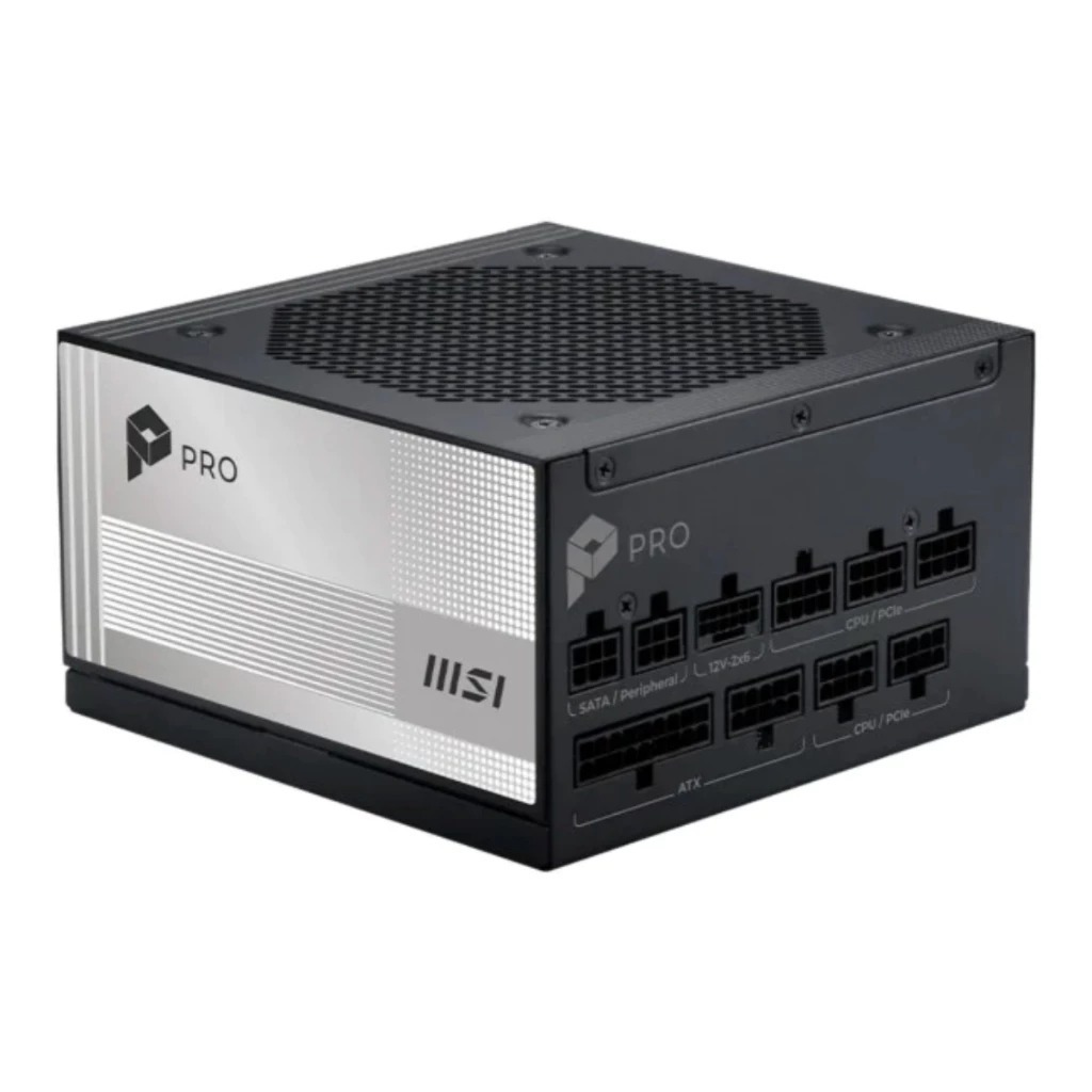 FONTE 850W MSI PRO A850PL PCIE5 80 PLUS PLATINUM FULL MODULAR ATX PCIE 5.0 306-7ZPLY19-HD8