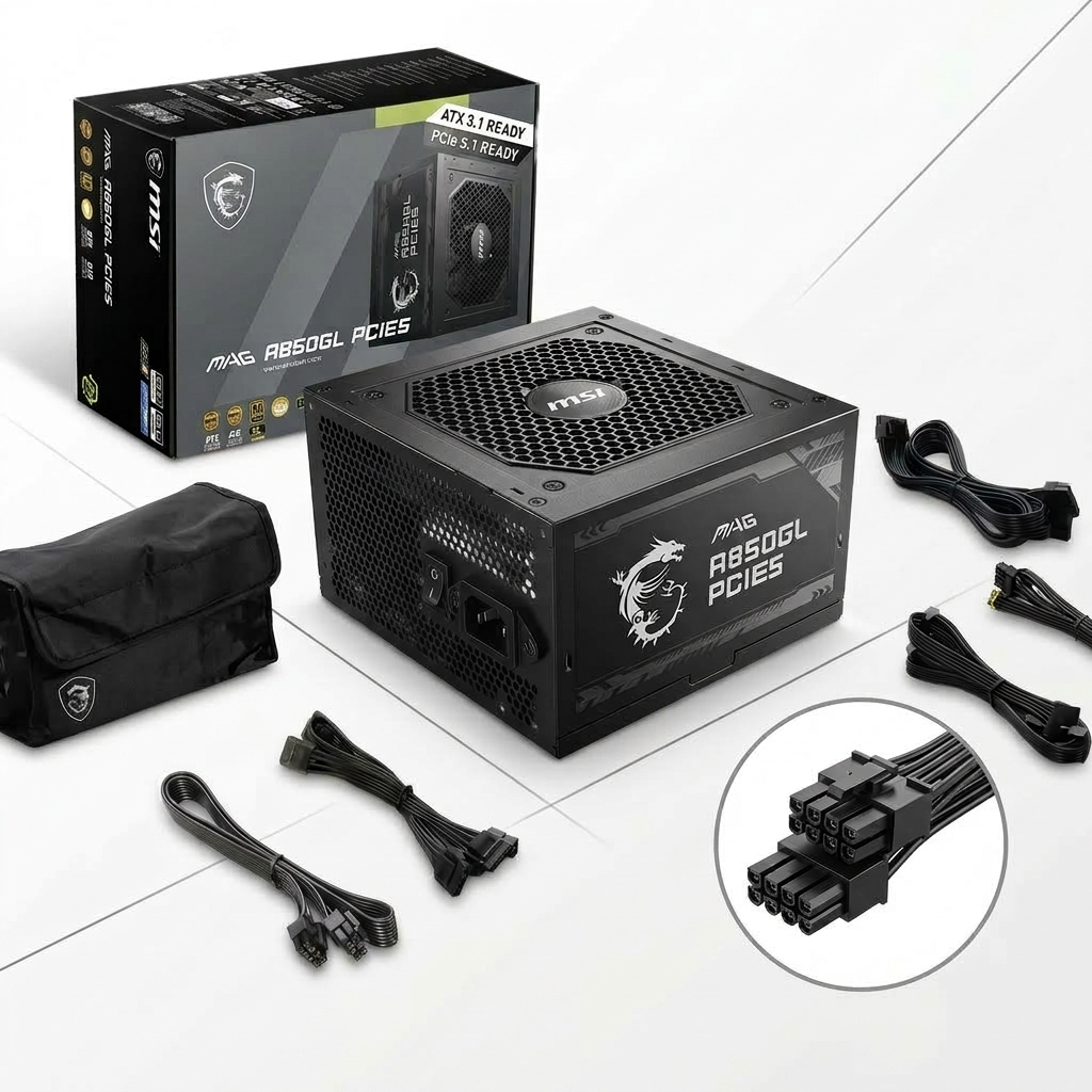 Fonte MSI MAG A850GL 850W 80 Plus Gold Full Modular PCIe 5.0 - Max PC