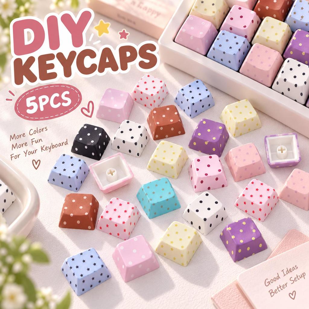 Keycap PBT Anti-Desbotamento-Brincalhão Star-Dot OEM Altura Destacável Desktop Teclado Mecânico Mod Peças De Reposição