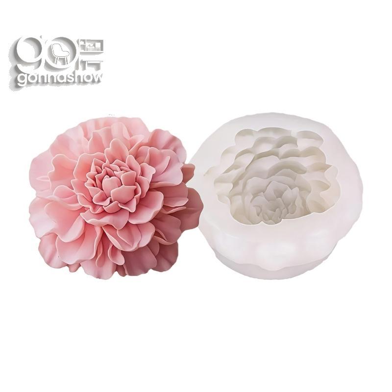 Molde Peônia Silicone GONNA Para Aromaterapias Artesanais Designs Detalhados Pétalas