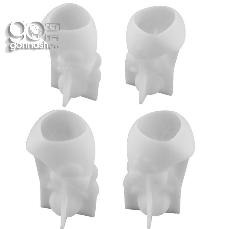 Conjunto 4 Moldes Silicone GONNA Para Fabricação Designs Estrela Coração Angelical