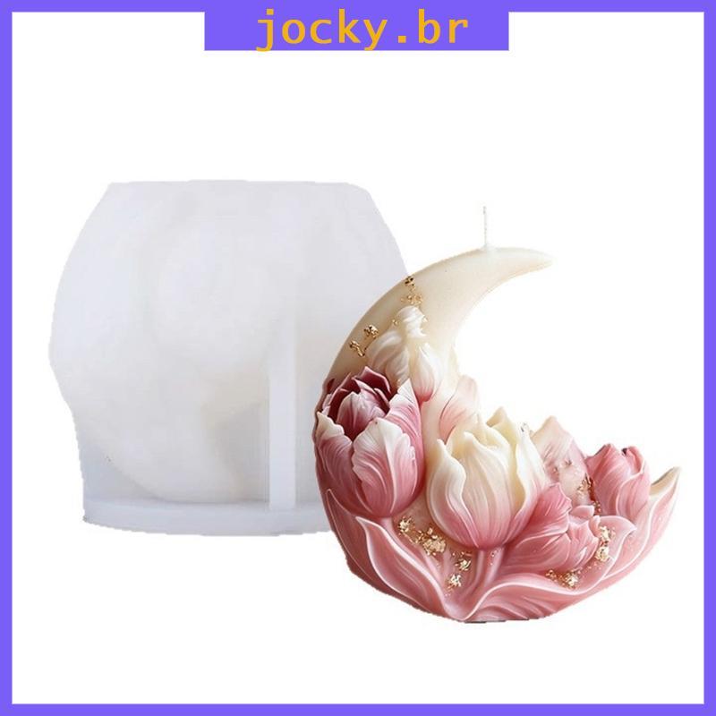Molde Silicone Seguro E Flexível JOY Designs Elegantes Tulipas Lunares