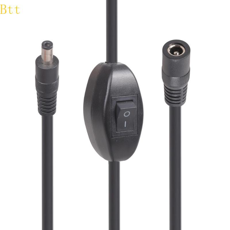 Cabo De Alimentação Btt DC12V 180W 5 5x2 1mm Para Soquetes Com Botão Luz LED