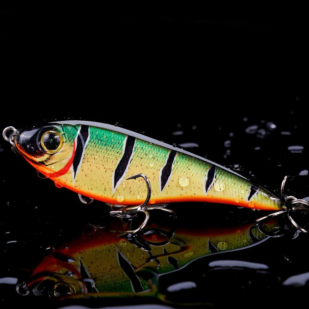 6.8cm/9g Luminous Sinking Swim Jerkbait Vib Ratlin Wobblers Para Pike Isca Dura Artificial