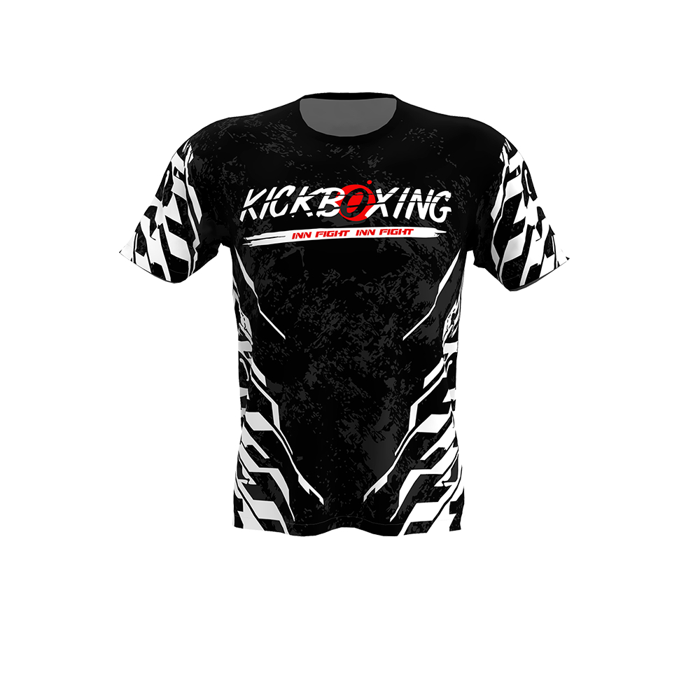 Camiseta Kickboxing Black Fury Mode Manga Curta