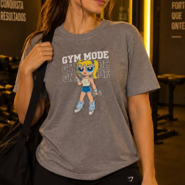 Camiseta Feminina Academia Treino GYM MODE Poderosas Lindinha Confortável Leve