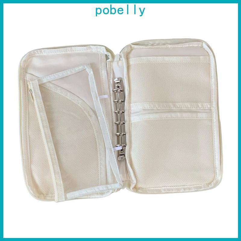 Pob Daily Journal Maleta De Transporte Com 6 Compartimentos Divisores De Coluna De Anel E Fechamento Completo Para Recar