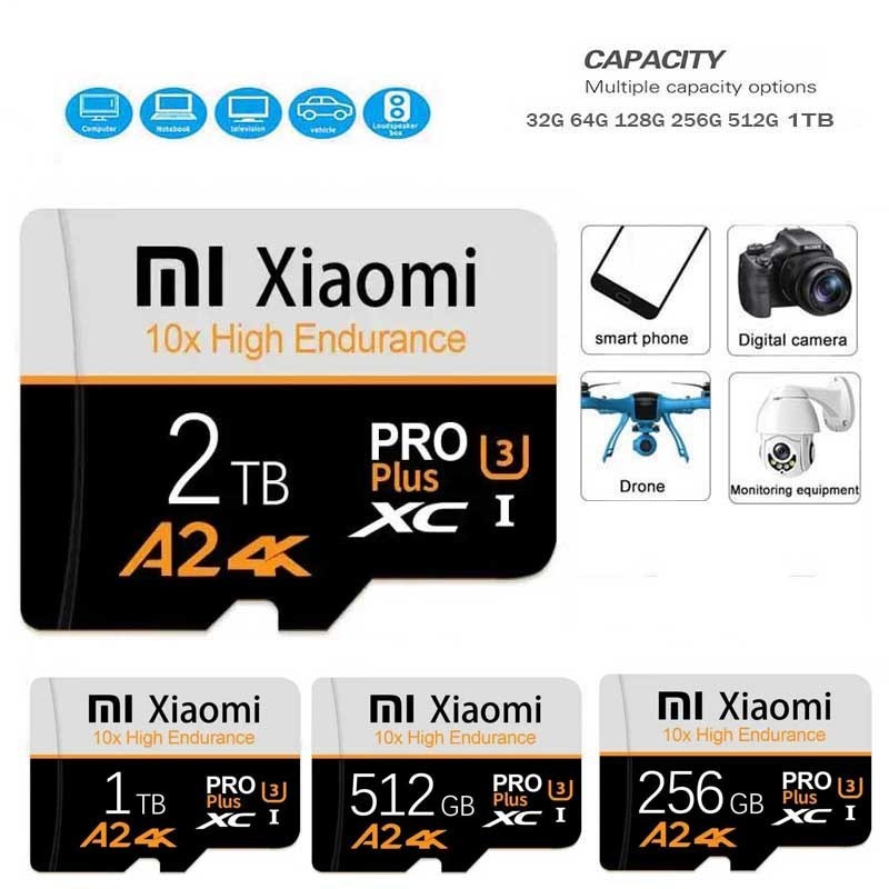 Cartão De Memória SD class10 , 2TB , 128GB , 1TB , 512GB , 256GB , U3 , V30 , Grandes Cartões Flash Para Telefone , Lapt