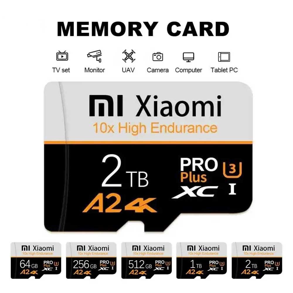 Cartão De Memória 2TB 1TB 512GB 256GB Class10 Mini TF U1 SD Para Telefones Celulares Dispositivos De Carro Computadores