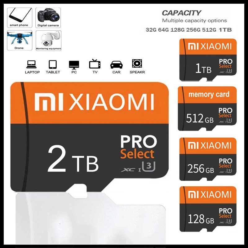 Cartão Micro TF SD 128GB 256GB De Memória Class10 U3 512GB 1TB 2TB Mini De Alta Velocidade Para Câmera De Telefone Carro