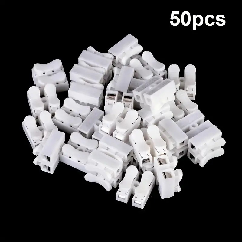 kit 50 Conector de Pressão 2 via para fios duplo ou tripla Emenda Sem Solda Sem Parafusos mil+ Vendido(s) - Variação: