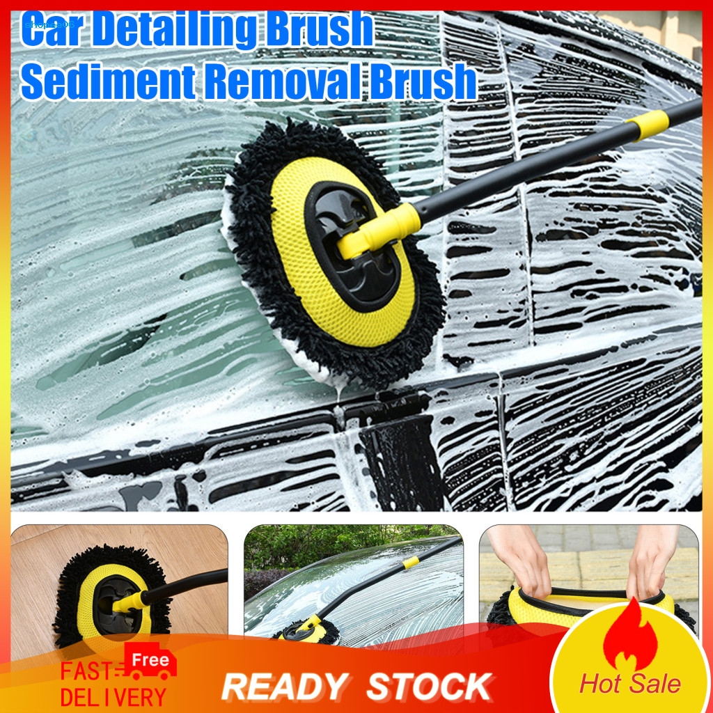 Sediment Removal Brush Car with Elbow Design Retractable Handle Flexible Bending Tool for Cars Rvs Trucks Boats – Easy