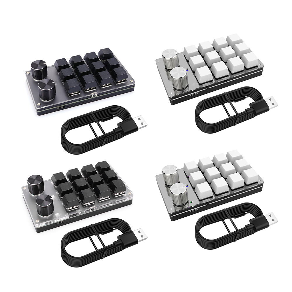 Interruptores Vermelhos Macropad Mecânico De 12 Teclas E 2 Botões Hotswap Para Jogos De Escritório [covdes.br]