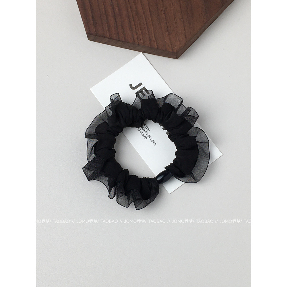Estilo coreano elegante preto tamanho pequeno laço de cabelo 2026 novo estilo High-End pequeno anel elástico cabeça cord