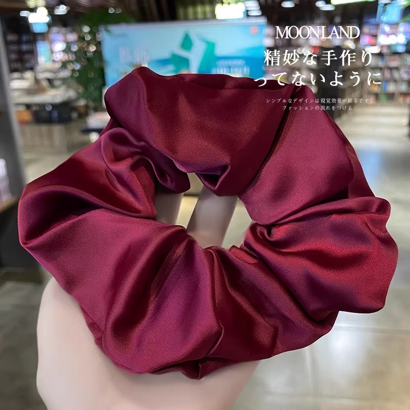 Corda de cabeça 2026 novo estilo temperamento coreano High-End cetim Scrunchy laço de cabelo faixa de borracha bola cord