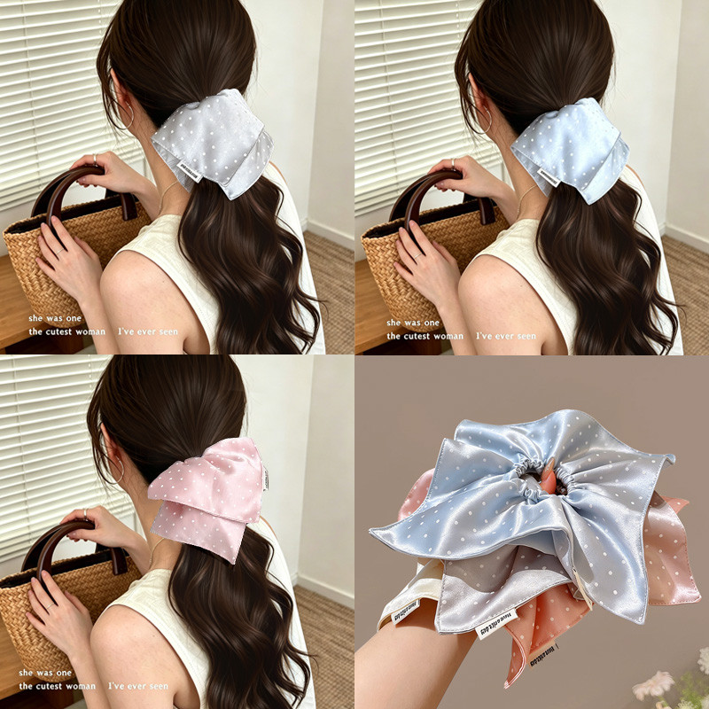 Anel de cabelo elástico de bolinhas feminino 2026 novo estilo High-End bandana influenciador caso de couro elástico cord