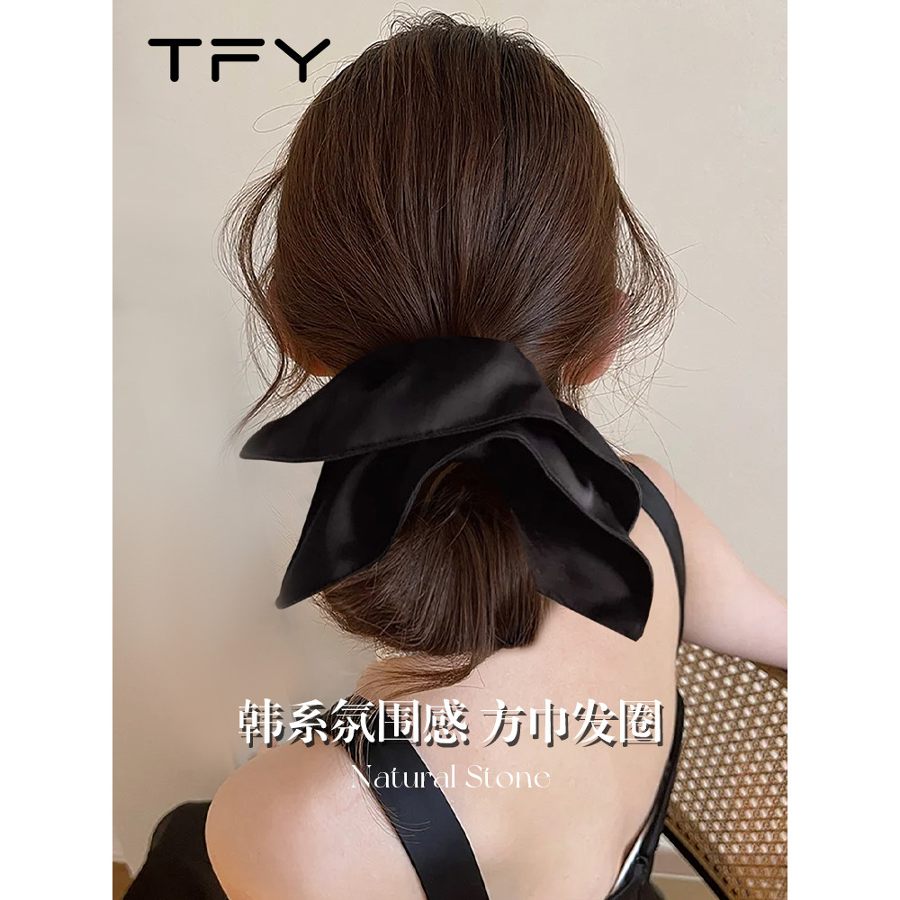 Super lindo lenço quadrado elástico anel de cabelo feminino High-End sentir elegante influenciador 2026 novo estilo cord