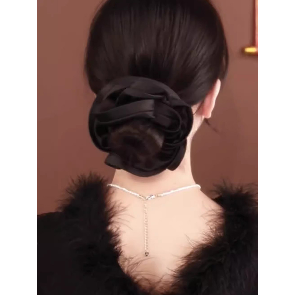 Elegante Scrunchy laço de cabelo feminino 2025 novo estilo High-End sentimento laço de cabelo cabeça corda feminino cord