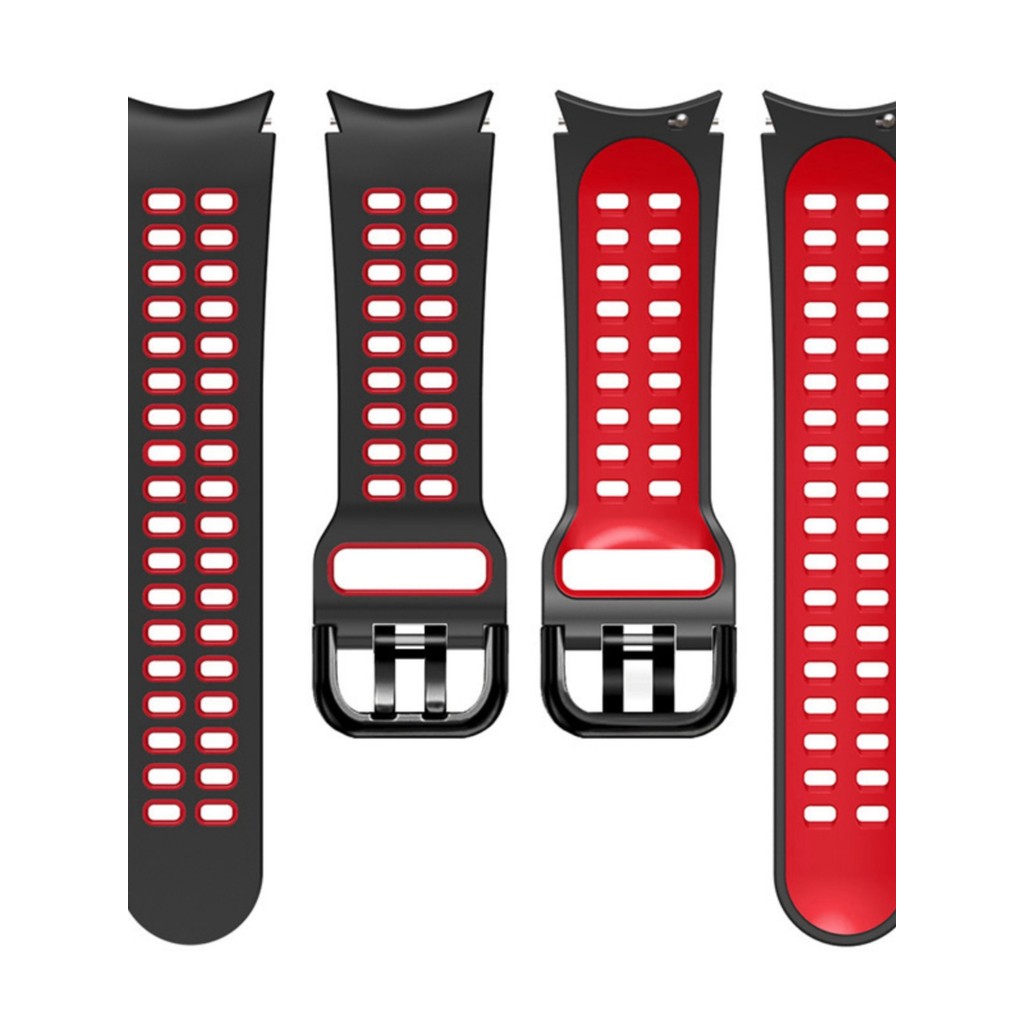 Adequado para Samsung sanaung galaxy watch4/5/6classic pulseira de Silicone de duas cores respirável à prova d'água
