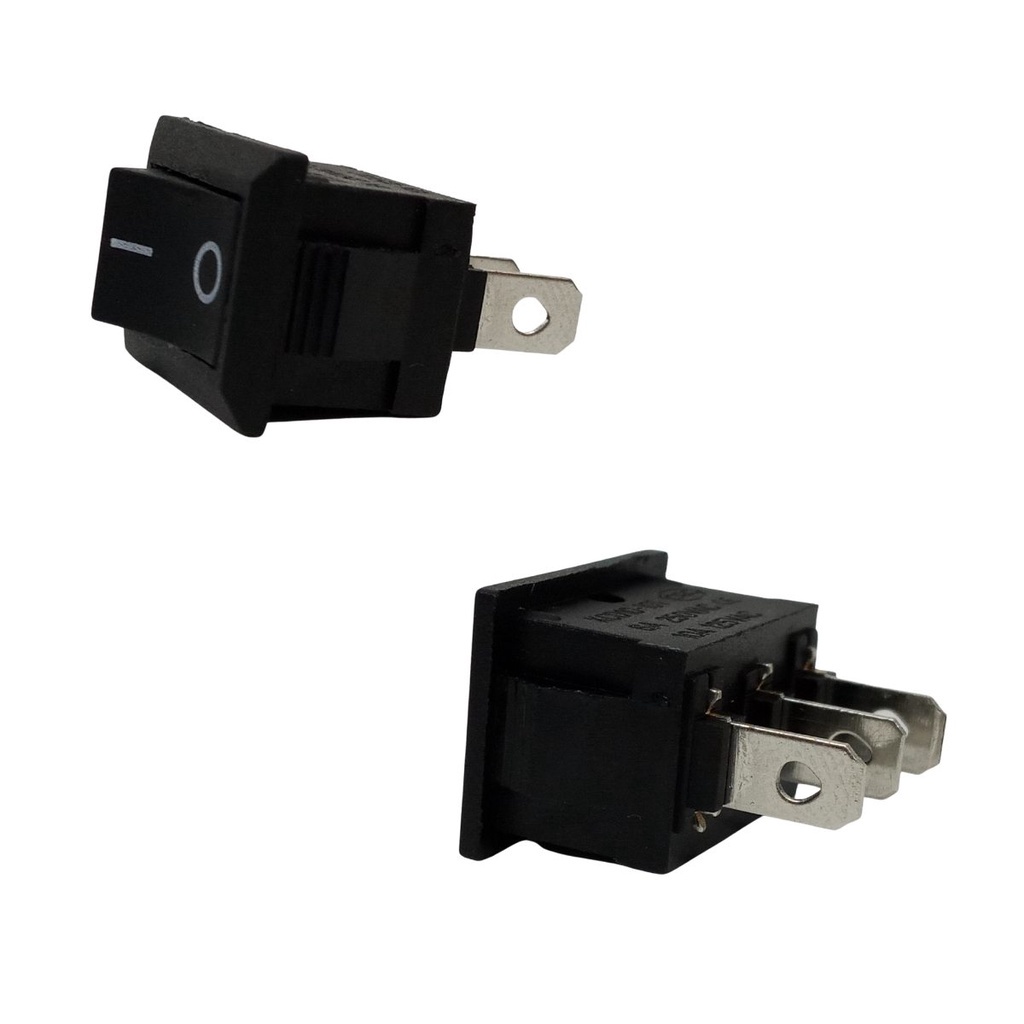Kit 15 Peças Interruptores Tic Tac Kcd1-102 2P 3T Abajures Leds Chaves Gangorra Tik Tak On Off Liga Desliga 3 Pinos