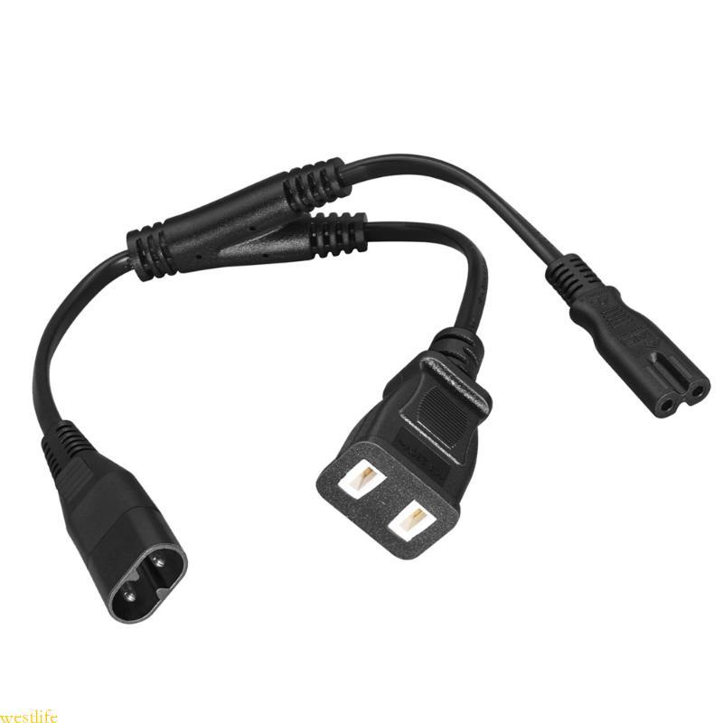 Heavy Duty C8 A C7 Power Splitter Cord Saídas Duplas Para Equipamentos Eletrônicos