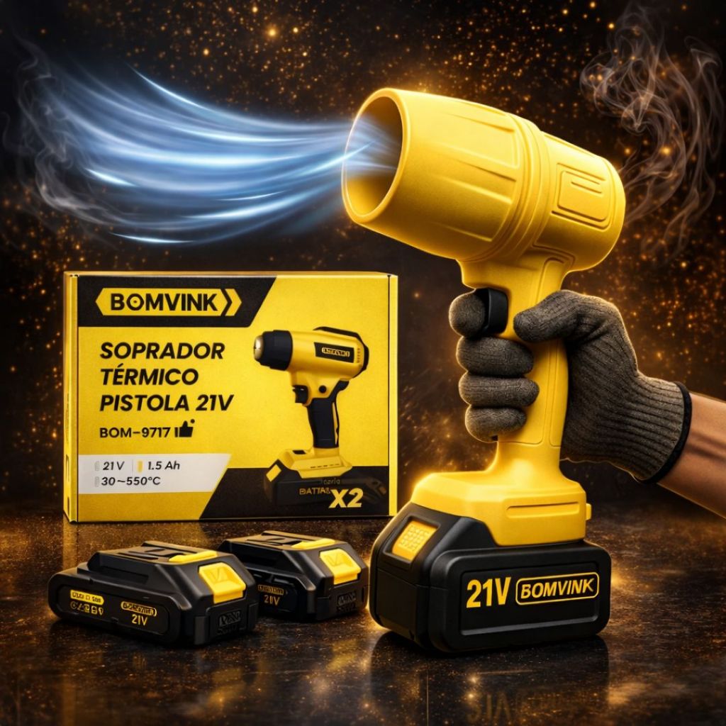 Soprador de Ar Elétrico Turbo 21V 330W Portátil Potente
