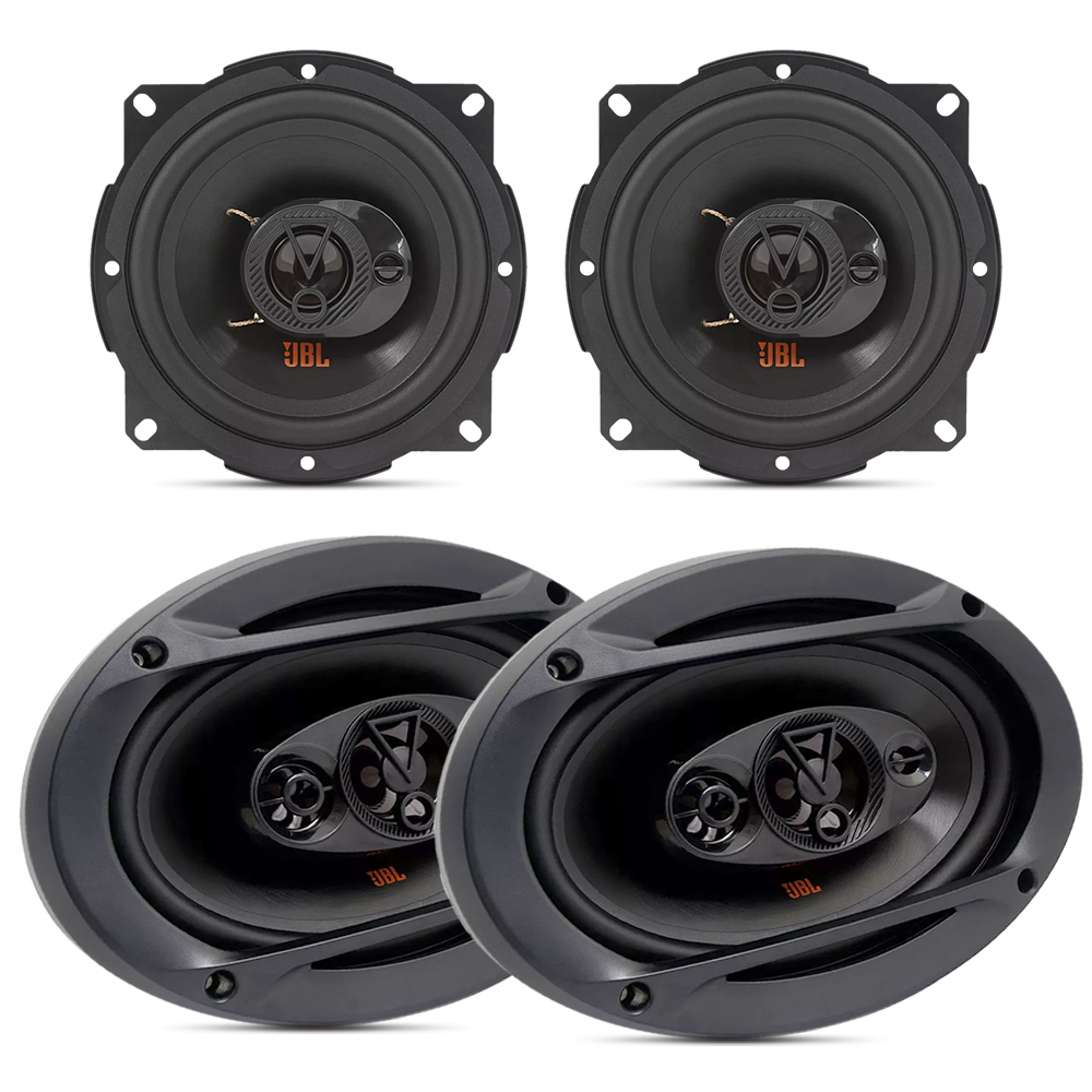 Alto Falantes 6x9 + Triaxial 5 pol JBL KIT Pratico Fácil 330w Rms Total