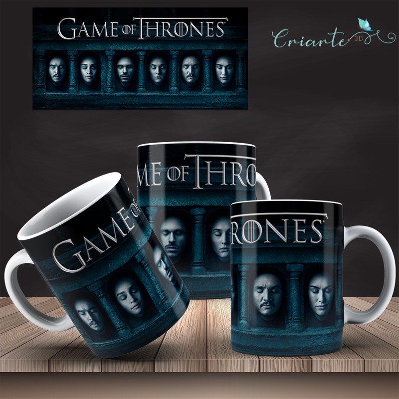 Caneca Porcelana Coleção Game of Thrones Mod 17