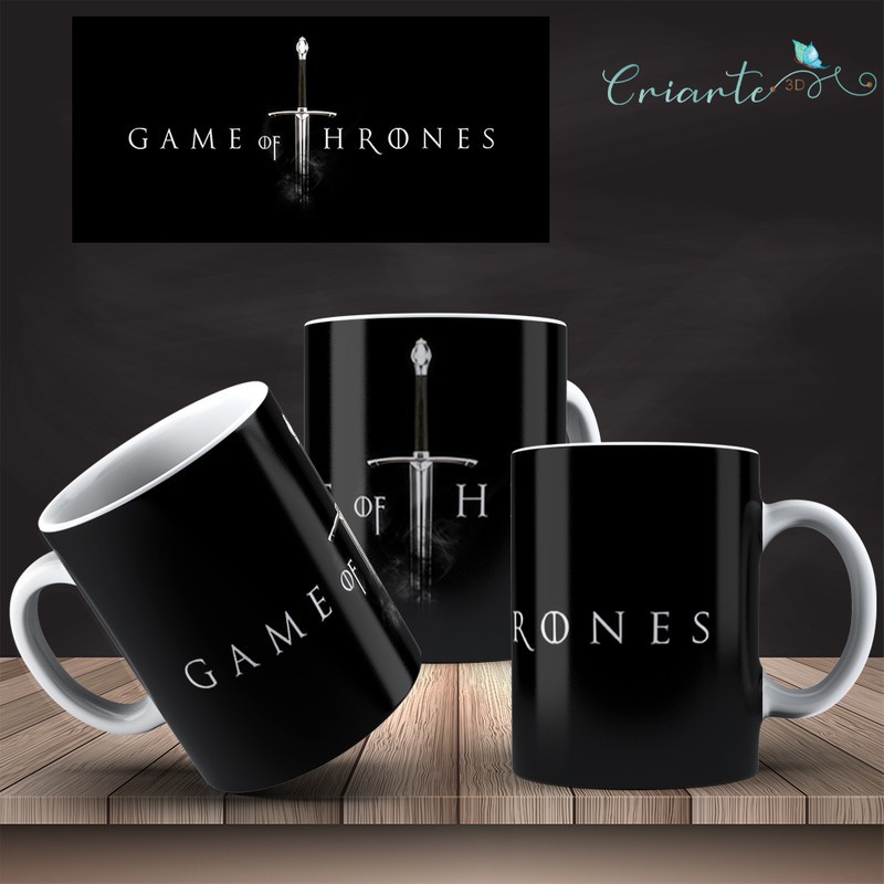 Caneca Porcelana Coleção Game of Thrones Mod 21