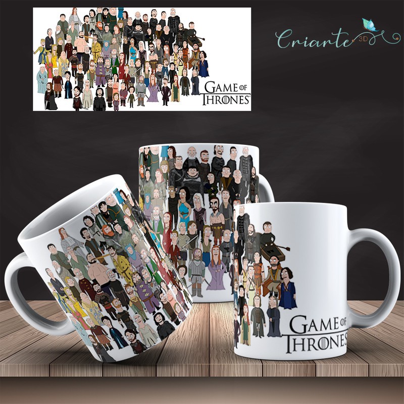 Caneca Porcelana Coleção Game of Thrones Mod 23